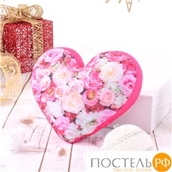 Игрушка «Сердце 3D Букет цветов» (T2825C1701A101PN, 28х25х10, Розовый, Кристалл, Микрогранулы полистирола)