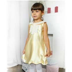 76441-ДН15, Золотистое нарядное платье для девочки 76441-ДН15