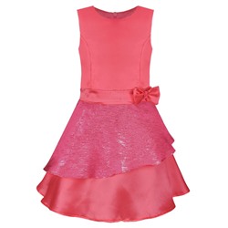 8052-ДН17, Нарядное коралловое платье для девочки 8052-ДН17