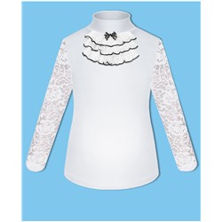 Белая школьная блузка для девочки 78802-ДШ19
