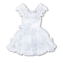 28373-ПСДН16, Белое нарядное платье для девочки 28373-ПСДН16