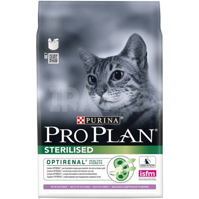 Корм для кошек Pro Plan Sterilised для стерилизованных Индейка (3 кг)