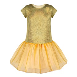 83273-ДН18, Нарядное золотое платье для девочки 83273-ДН18