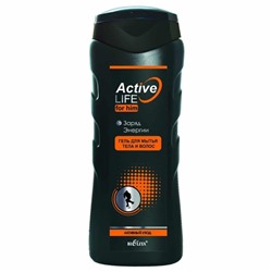 Active Life. Гель для мытья тела и волос "Заряд энергии" для мужчин, 250мл 1191