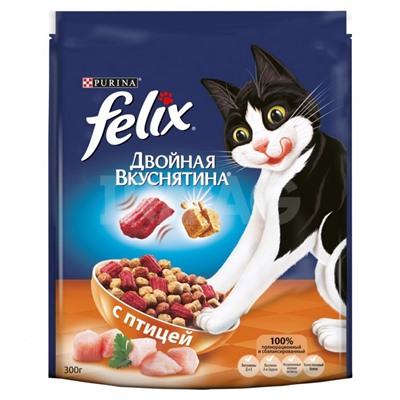 Корм для кошек Felix Двойная вкуснятина Индейка (300 г)
