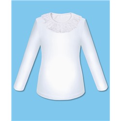 Белая школьная блузка для девочки 80211-ДШ18