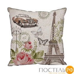 Подушка декоративная с фотопечатью 40х40 см, ткань смесовая, "Париж"
