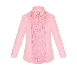 Розовая школьная водолазка (блузка) для девочки 83191-ДНШ19