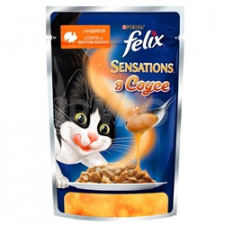Корм для кошек Felix Sensations с Индейкой в соусе и вкусом бекона, пауч (85 г)