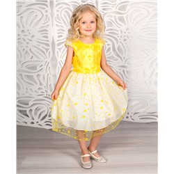 81031-ДН18, Жёлтое нарядное платье для девочки 81031-ДН18