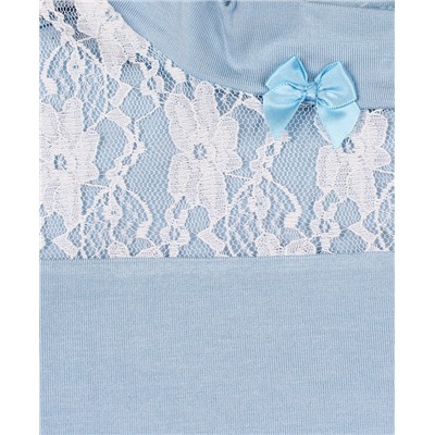 Голубая школьная блузка для девочки 59854-ДШ19
