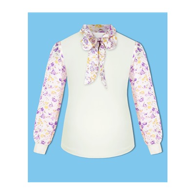 Школьная блузка для девочки с шифоном 80927-ДШ18