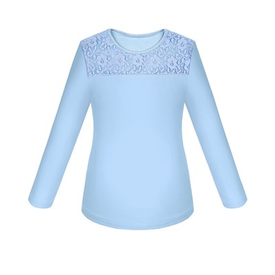 Голубая школьная блузка для девочки 80264-ДНШ19