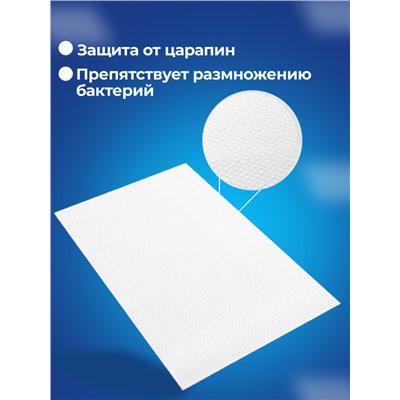 Антибактериальный коврик для холодильника, набор 6 шт Голубой (3059)