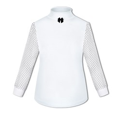Белая школьная водолазка (блузка) для девочки 8212-ДШ19