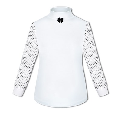 Белая школьная водолазка (блузка) для девочки 8212-ДШ19