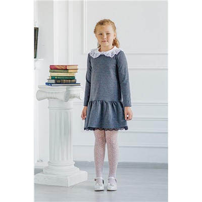Платье серое с кружевом в школу - Dress Code