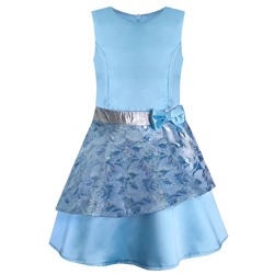 80521-ДН17, Голубое нарядное платье для девочки 80521-ДН17