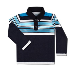 80591-МО18, Синяя рубашка-поло для мальчика 80591-МО18