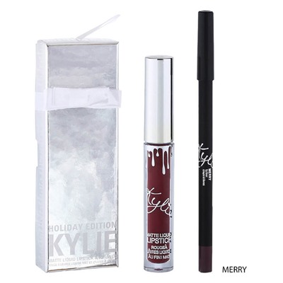 Жидкая помада Kylie Holiday Edition Matte Liquid Lipstick & Lip Liner 2 in 1 Merry 3 ml
