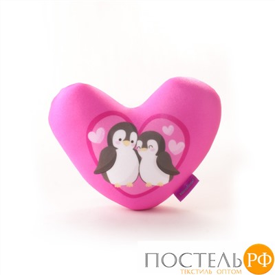 Игрушка «Влюблённая парочка» (T2119C1812B136PN, 19х21, Пингвины, Розовый, Бифлекс, Микрогранулы полистирола)