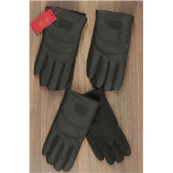 Перчатки мужские комбинированные с отстрочкой (чёрный)