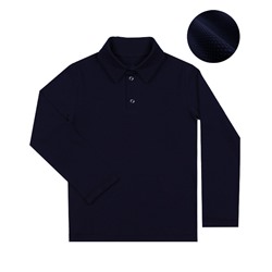 66355-МОШ19, Синяя  рубашка-поло для мальчика 66355-МОШ19