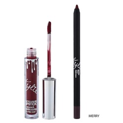 Жидкая помада Kylie Holiday Edition Matte Liquid Lipstick & Lip Liner 2 in 1 Merry 3 ml