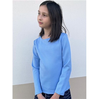 Голубой джемпер (блузка) для девочки 82268-ДОШ20