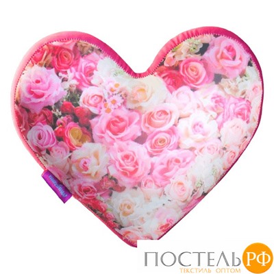 Игрушка «Сердце 3D Букет цветов» (T2825C1701A101PN, 28х25х10, Розовый, Кристалл, Микрогранулы полистирола)