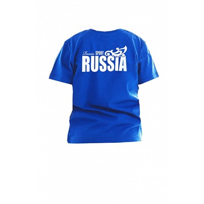 Футболка из кулирки Россия синий