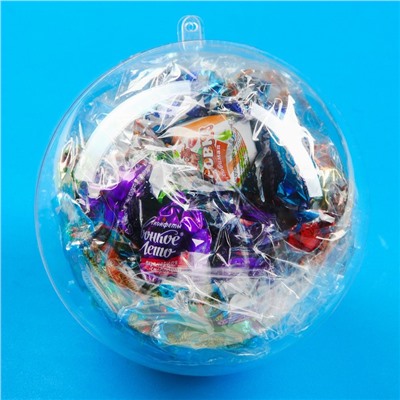 Конфеты в пластиковом шаре "Новогодняя почта", 500 г.