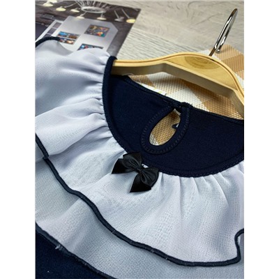 Синий школьный джемпер (блузка) для девочки 72906-ДШ20