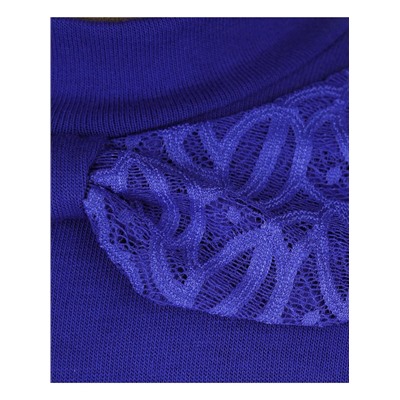 Синяя водолазка (блузка) с коротким рукавом для девочки 78702-ДНШ19
