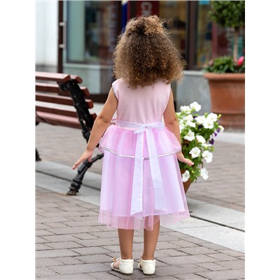 Розовое нарядное платье для девочки 84265-ДН20