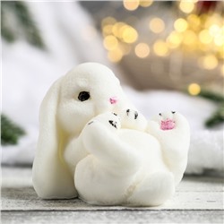 Фигурное мыло "Кролик Абрикосик" белый, 95гр, 7х7х6см