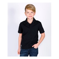 Черная рубашка-поло для мальчика 72745-МШ21