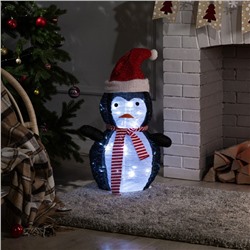 Светодиодная фигура «Пингвин» 35 × 70 × 35 см, металл, текстиль, 220 В, свечение белое