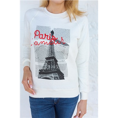 Свитшот женский айвори - Париж