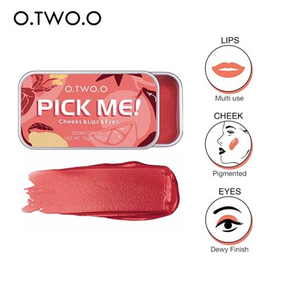 Многофункциональная палитра для макияжа O.TWO 3в1 Pick Me! 10g №05 Orange