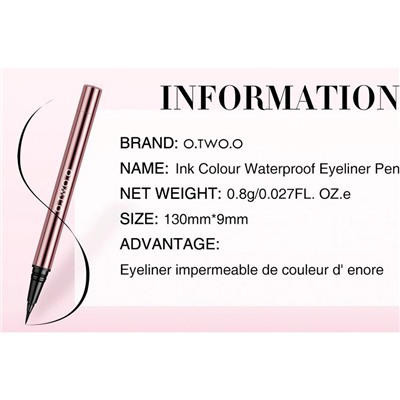 Подводка O.TWO.O Ink Color Waterproof Eyeliner Pen № 1 Black 0.8 g