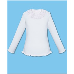 Белая школьная блузка для девочки 7712-ДШ19