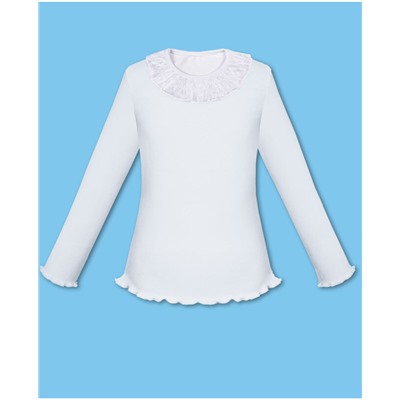 Белая школьная блузка для девочки 7712-ДШ19