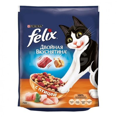 Корм для кошек Felix Двойная вкуснятина Индейка (750 г)