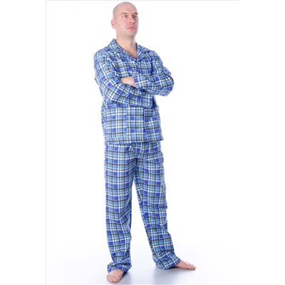 Пижама мужская, фланель (цвета в ассортименте)