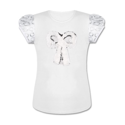 Белая блузка для девочки 83771-ДЛШ19