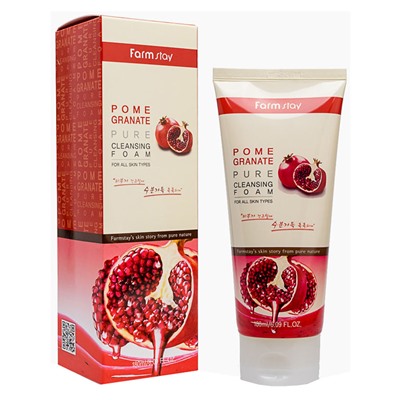 Увлажняющая пенка для умывания с экстрактом граната FarmStay Pomegranate Pure Cleansing Foam 180 ml