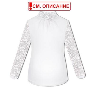 Белая школьная блузка для девочки 82291-ДШ19