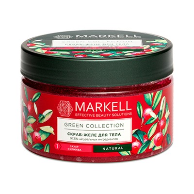 Markell. Green Collection. Скраб-желе для тела сахар и Клюква 250 мл