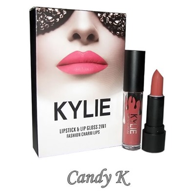 Помада Kylie Fashion Charm Lips Lipstick & Lip Gloss 2 in 1 Candy K 3 ml